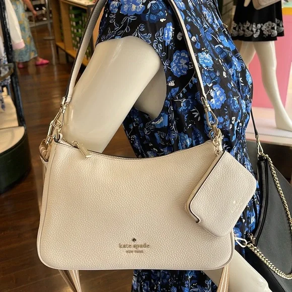 Kate Spade Rosie Shoulder Bag With Tech Attachment AirPod 
Parchment 
NWT - Picture 8 of 16